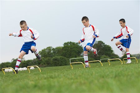 Soccer Team Practicing Foto de stock - Sin royalties Premium, Código: 600-01374794