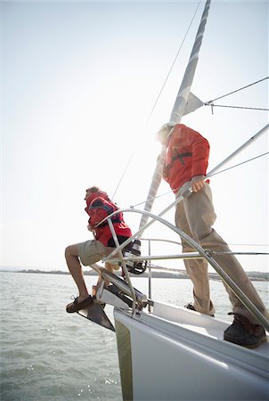 person bow boat - Men on Yacht Stock Photo - Premium Royalty-Free, Code: 600-01378686