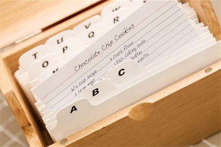 filing organization - Recipe Box Stock Photo - Premium Royalty-Free, Code: 600-01429227