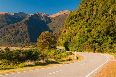 simsearch:600-01458329,k - Haast Valley Road, South Island, New Zealand Fotografie stock - Premium Royalty-Free, Codice: 600-01458385