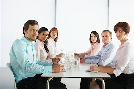 simsearch:859-06537923,k - Business People at Boardroom Table Stock Photo - Premium Royalty-Free, Code: 600-01464474