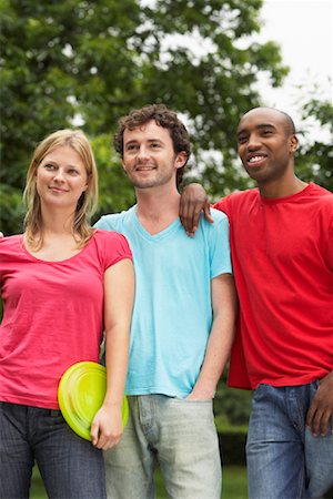 Portrait of Friends Outdoors Stock Photo - Premium Royalty-Free, Code: 600-01540691