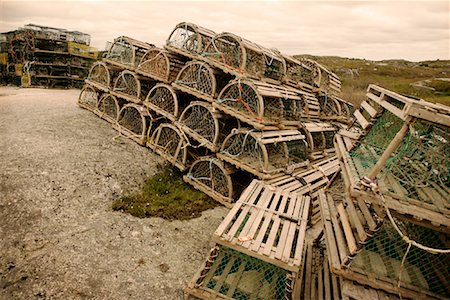 Lobster Traps, Peggy's Cove, Nova Scotia, Canada Stock Photo - Premium Royalty-Free, Code: 600-01540978