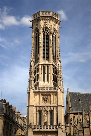 Glockenturm am Eglise St Germain l ' Auxerrois, Paris, Frankreich Stockbilder - Premium RF Lizenzfrei, Bildnummer: 600-01541034