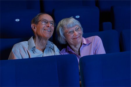 senior only - Couple in Movie Theatre Stock Photo - Premium Royalty-Free, Code: 600-01572001