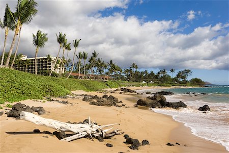 simsearch:600-03392453,k - Beach at Wailea, Maui, Hawaii, USA Foto de stock - Sin royalties Premium, Código: 600-01585957