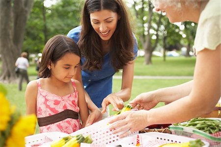 family at market - Mother and Daughter at Farmers Market Stock Photo - Premium Royalty-Free, Code: 600-01586344