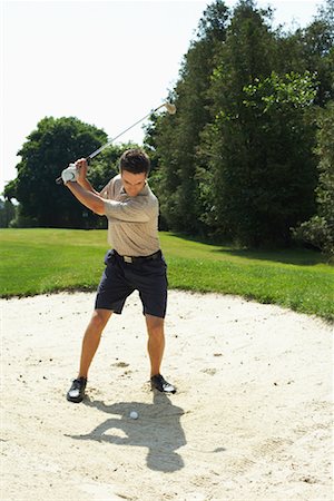 Man Golfing Stock Photo - Premium Royalty-Free, Code: 600-01581819