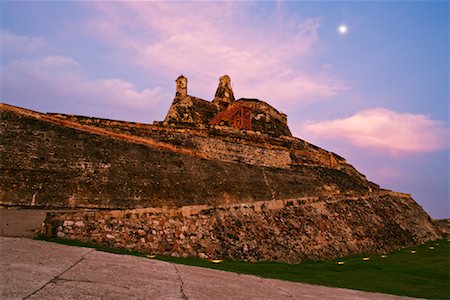 Castillo de San Felipe de Barajas Cartagena, Colombia Foto de stock - Sin royalties Premium, Código: 600-01593990