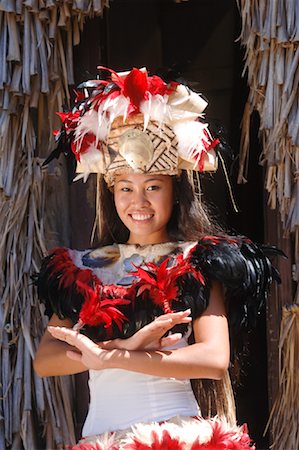 polynésie - Portrait de femme, La'ie, Hawaii Photographie de stock - Premium Libres de Droits, Code: 600-01606085