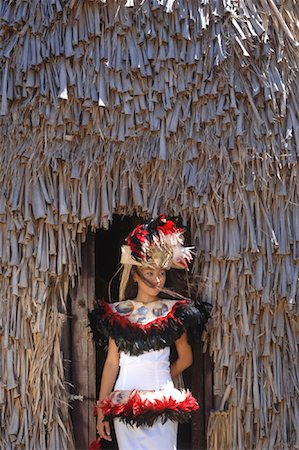 Portrait of Woman, La'ie, Hawaii Fotografie stock - Premium Royalty-Free, Codice: 600-01606086