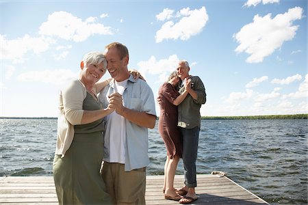 simsearch:600-01606144,k - Couples Dancing on Dock Stock Photo - Premium Royalty-Free, Code: 600-01606139