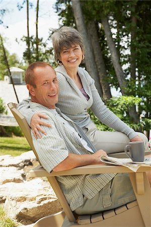 Couple Sitting in Chair Foto de stock - Sin royalties Premium, Código: 600-01606195