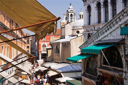 Overview of Rialto Market, Venice, Veneto, Italy Stock Photo - Premium Royalty-Free, Code: 600-01606469