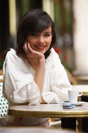 simsearch:600-01042097,k - Portrait of Woman at Cafe Stock Photo - Premium Royalty-Free, Code: 600-01606539