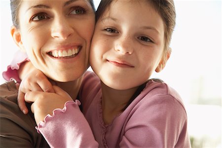 Portrait of Mother and Daughter Stock Photo - Premium Royalty-Free, Code: 600-01606626