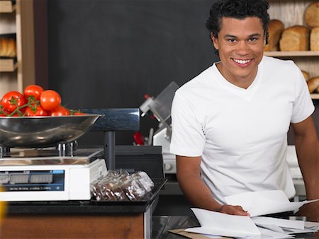 restaurant owner portrait - Worker in Deli Stock Photo - Premium Royalty-Free, Code: 600-01606691