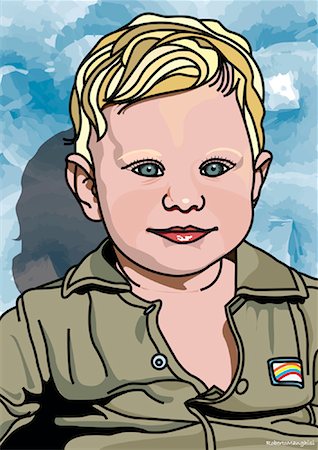 face illustration - Illustration of Toddler Stock Photo - Premium Royalty-Free, Code: 600-01607226