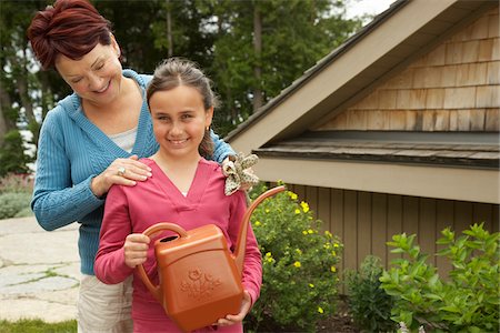 simsearch:600-01644909,k - Grandmother and Granddaughter in Garden Stock Photo - Premium Royalty-Free, Code: 600-01614751