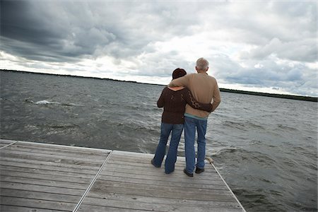 Portrait of Couple on Dock Stock Photo - Premium Royalty-Free, Code: 600-01614809