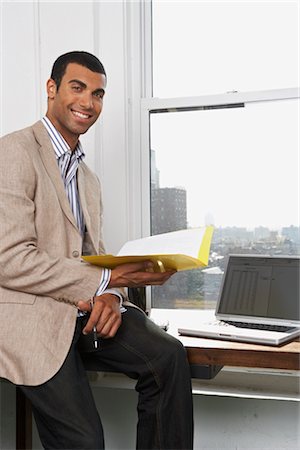desktop - Portrait of Businessman Stock Photo - Premium Royalty-Free, Code: 600-01614958
