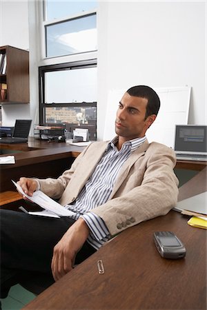 simsearch:600-03520286,k - Businessman in Office Stock Photo - Premium Royalty-Free, Code: 600-01614978