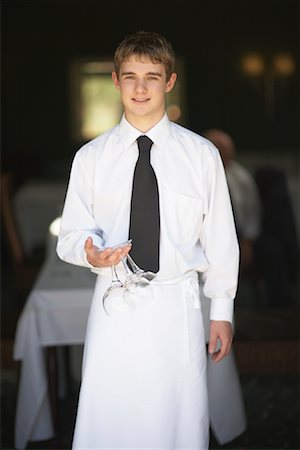 Portrait of Waiter Fotografie stock - Premium Royalty-Free, Codice: 600-01693931