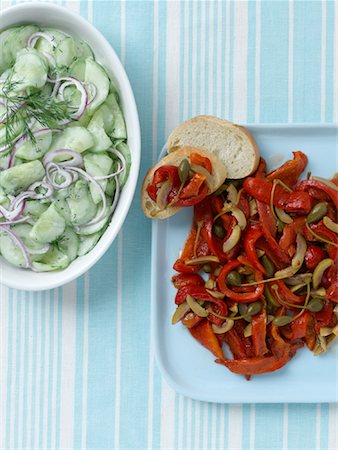 salad bowl top view - Close-up of Salads Stock Photo - Premium Royalty-Free, Code: 600-01716251