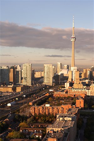 skylines overview city sunset - Toronto, Ontario, Canada Stock Photo - Premium Royalty-Free, Code: 600-01716782