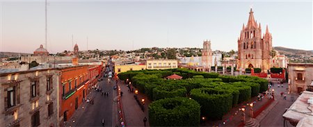 san miguel - San Miguel de Allende, au crépuscule, Mexique Photographie de stock - Premium Libres de Droits, Code: 600-01717151