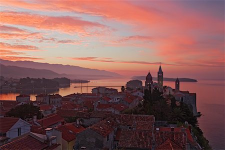 Town of Rab at Dawn, Rab Island, Croatia Stock Photo - Premium Royalty-Free, Code: 600-01717604