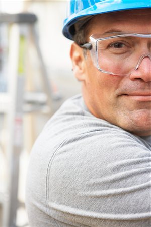 face of 40 year old man - Construction Worker Stock Photo - Premium Royalty-Free, Code: 600-01742641
