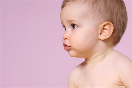 del bebè - Profile of Baby Girl Fotografie stock - Premium Royalty-Free, Codice: 600-01742779