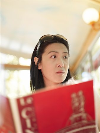 Woman in Restaurant, Aix-En-Provence, France Stock Photo - Premium Royalty-Free, Code: 600-01755553