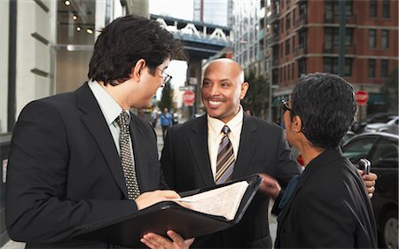 street portrait hispanic - Business People on Sidewalk, New York City, New York, USA Stock Photo - Premium Royalty-Free, Code: 600-01764158