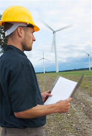 Worker on Wind Farm, Denmark Stock Photo - Premium Royalty-Free, Code: 600-01764364