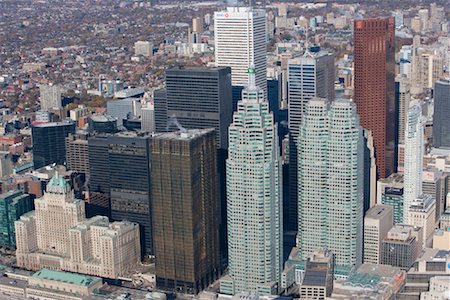 Overview of Downtown Toronto, Ontario, Canada Foto de stock - Sin royalties Premium, Código: 600-01787501