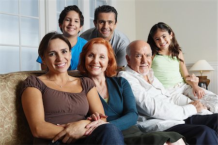 portrait de groupe - Portrait of Family Photographie de stock - Premium Libres de Droits, Code: 600-01787566