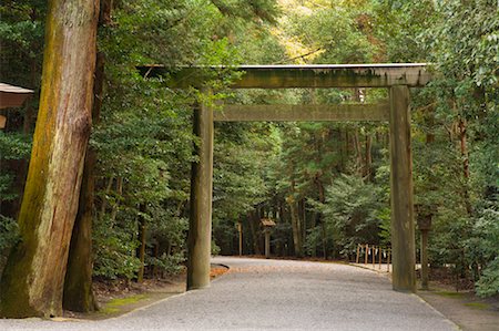 simsearch:600-01494249,k - Torii Gate, Ise Shrine, Kansai, Honshu, Japan Fotografie stock - Premium Royalty-Free, Codice: 600-01787899