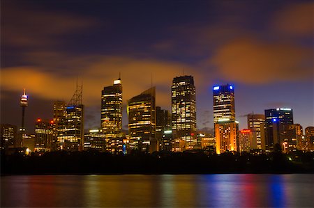 sydney skyline - Sydney at Night, New South Wales, Australia Stock Photo - Premium Royalty-Free, Code: 600-01787964