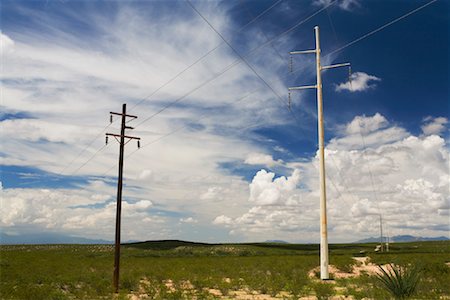 Poteaux d'électricité dans le désert du Nevada, USA Photographie de stock - Premium Libres de Droits, Code: 600-01788165