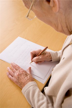 simsearch:600-07458570,k - Woman Writing Letter Stock Photo - Premium Royalty-Free, Code: 600-01788459