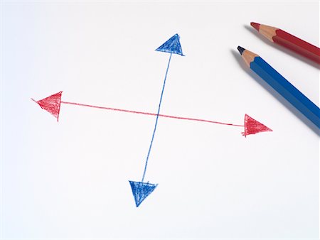 Drawn Arrows and Colored Pencils Stock Photo - Premium Royalty-Free, Code: 600-01788561