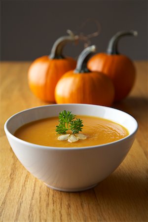 soup garnish - Bowl of Pumpkin Soup Stock Photo - Premium Royalty-Free, Code: 600-01788848