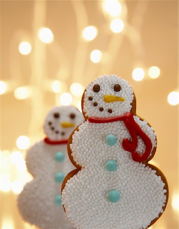 Snowman Gingerbread Cookies Stock Photo - Premium Royalty-Free, Code: 600-01788857