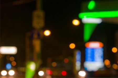 Blurred City Lights at Night, Salzburg, Austria Foto de stock - Sin royalties Premium, Código: 600-01790134