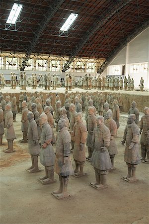 east asian artwork - Terracotta Warriors, Xian, China Stock Photo - Premium Royalty-Free, Code: 600-01837768