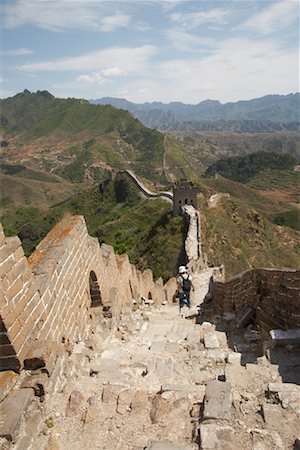 stair for mountain - The Great Wall From Jinshanling to Simatai, China Stock Photo - Premium Royalty-Free, Code: 600-01837771