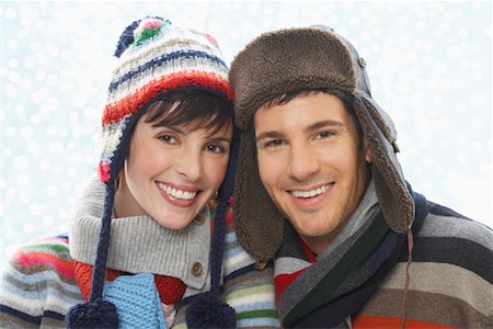 Portrait of Couple Wearing Winter Clothing Stock Photo - Premium Royalty-Free, Code: 600-01838436