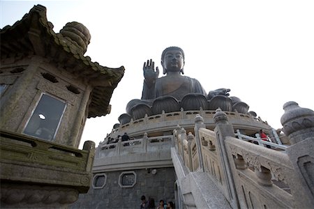 simsearch:700-06452185,k - Tian Tan Buddha, Po Lin Monastery Ngong Ping, Lantau Island, Hong Kong, China Foto de stock - Sin royalties Premium, Código: 600-01879064